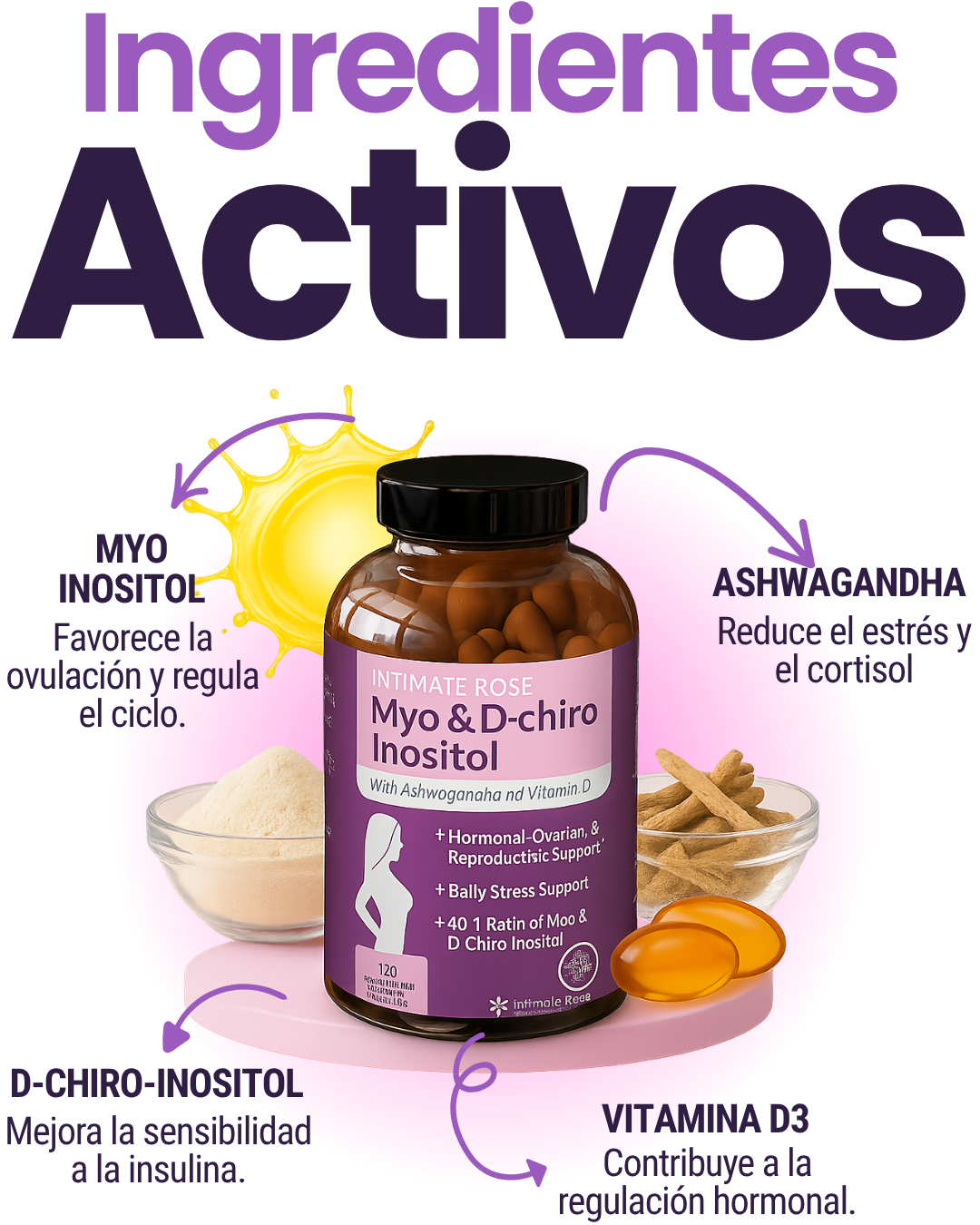 MYO AND D- CHIRO INOSITOL INTIMATE ROSE