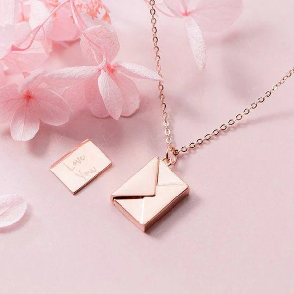COLLAR DE CARTA: TE AMO + GRATIS CAJA DE REGALO -> FELIZ SAN VALENTÍN 💖