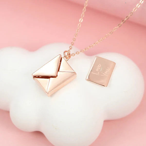 COLLAR DE CARTA: TE AMO + GRATIS CAJA DE REGALO -> FELIZ SAN VALENTÍN 💖