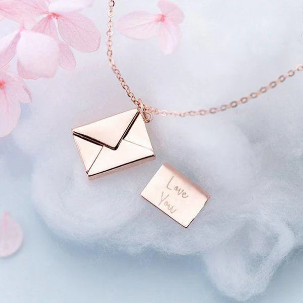 COLLAR DE CARTA: TE AMO + GRATIS CAJA DE REGALO -> FELIZ SAN VALENTÍN 💖