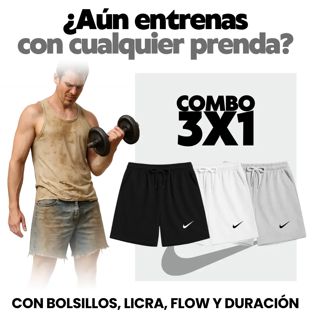 Combo x3 Shorts Deportivos nuevos colores