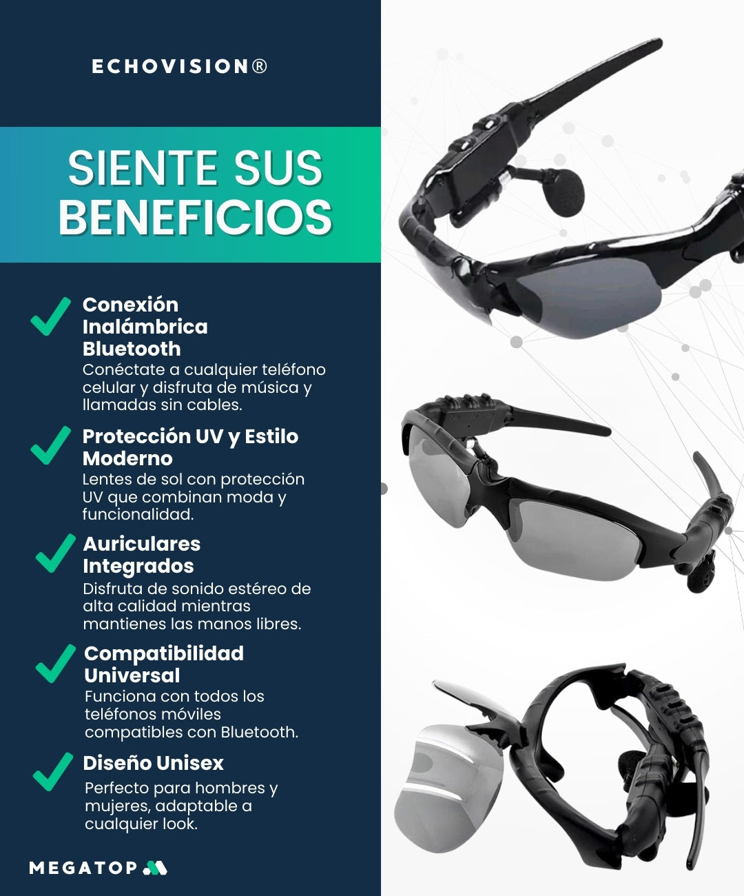 EchoVision: Gafas Inteligentes Inalámbricas