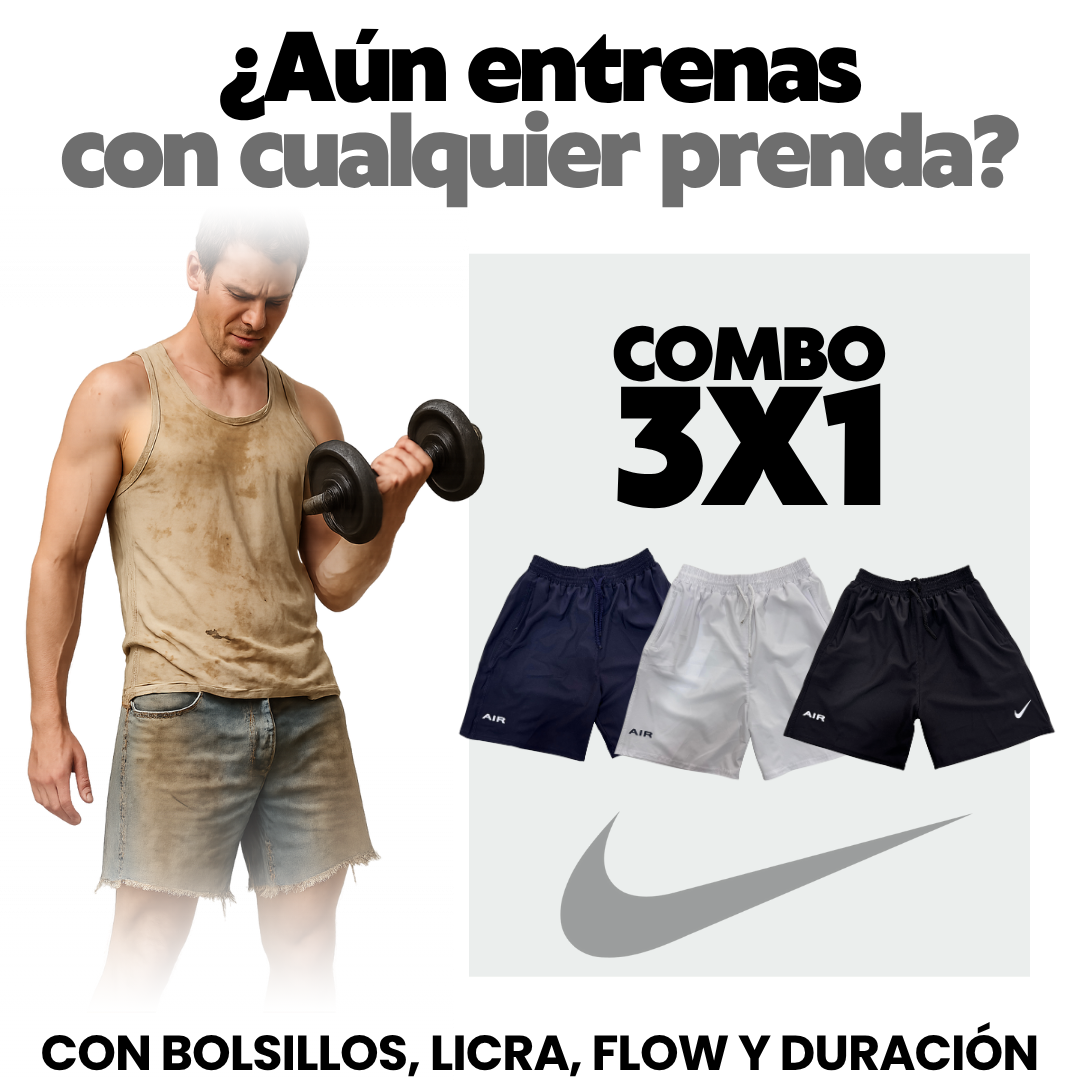Combo x3 Shorts Deportivos