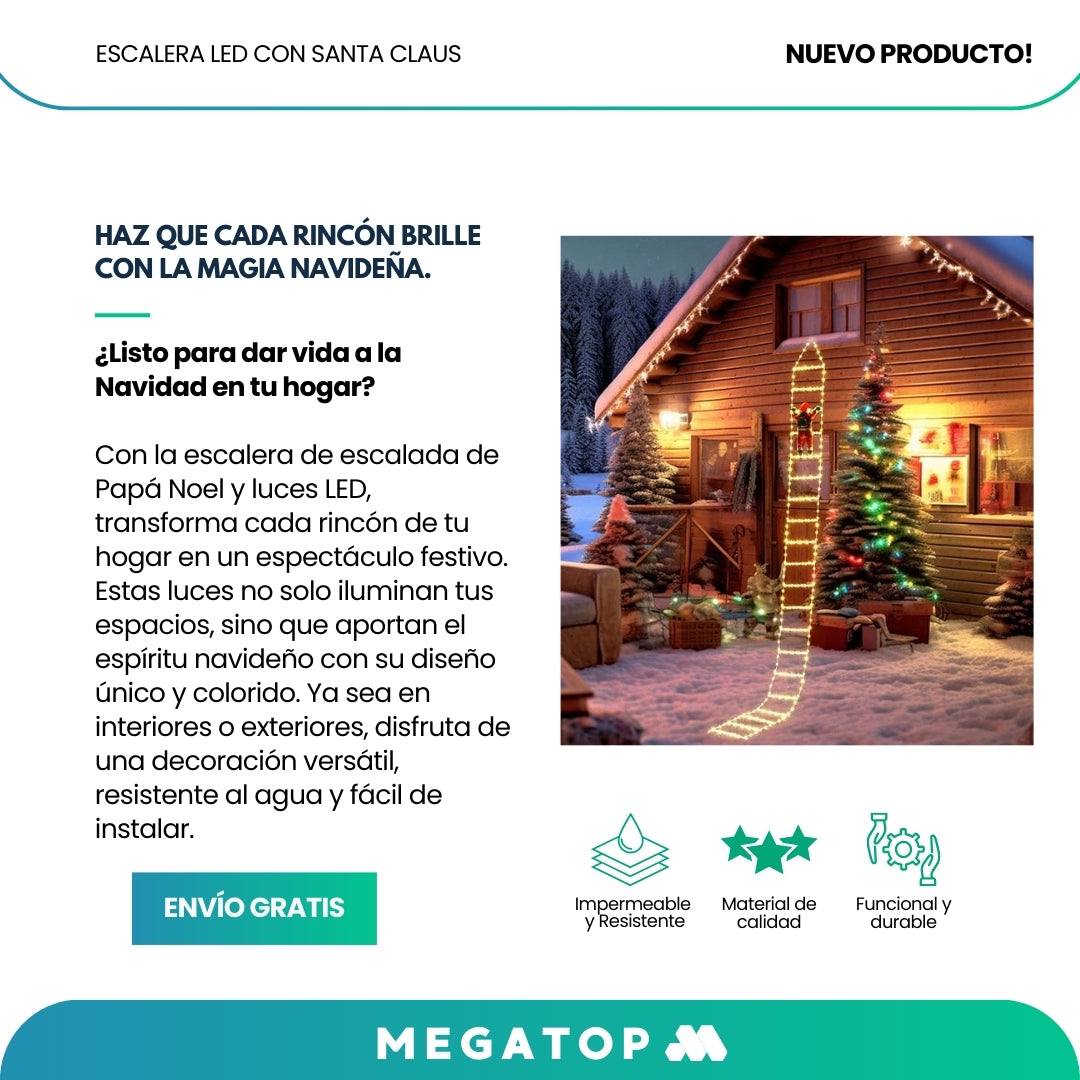 CLAUSCALE: ESCALERA LED CON SANTA CLAUS