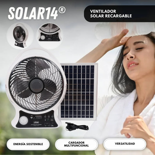 VENTILADOR SOLAR RECARGABLE