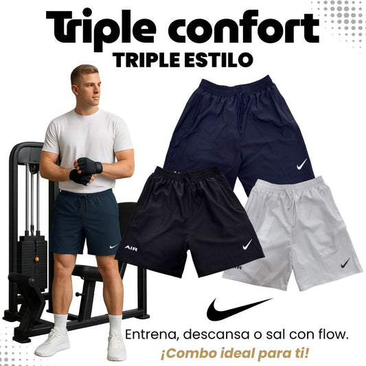 Combo x3 Shorts Deportivos
