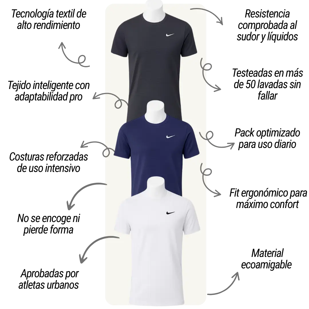 Combo x3 Camisetas Deportivas