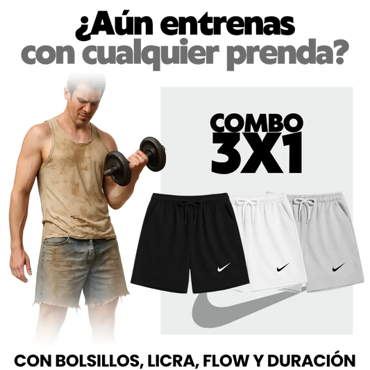 Combo x3 Shorts Deportivos nuevos colores