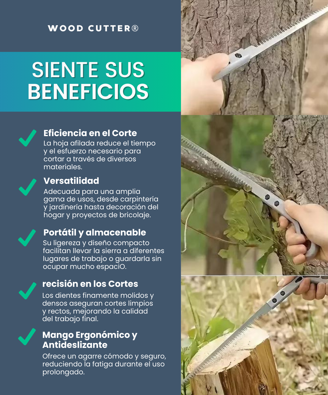 Wood Cutter: sierra de mano de acero sk5