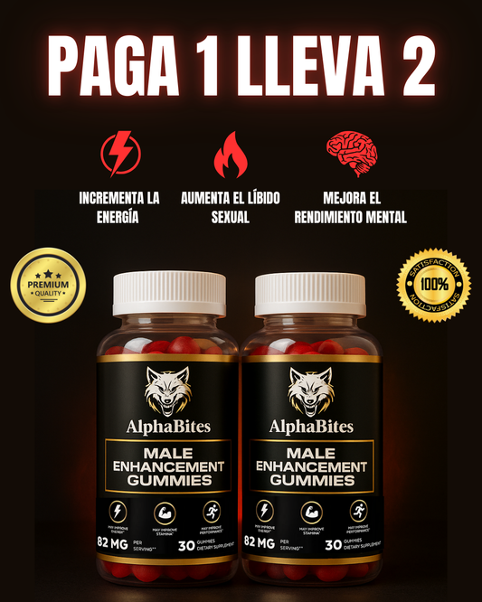 2x1 Alpha Bites™ Gomitas de Potencia