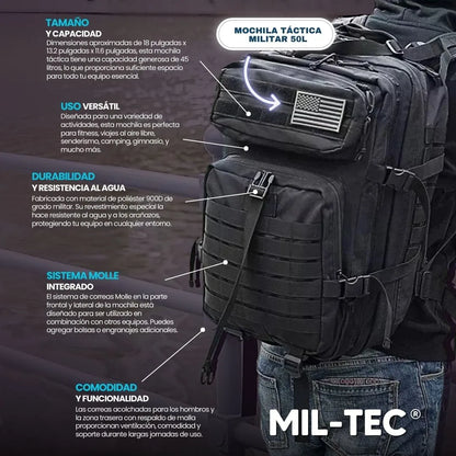Mochila táctica militar - 30L/50L