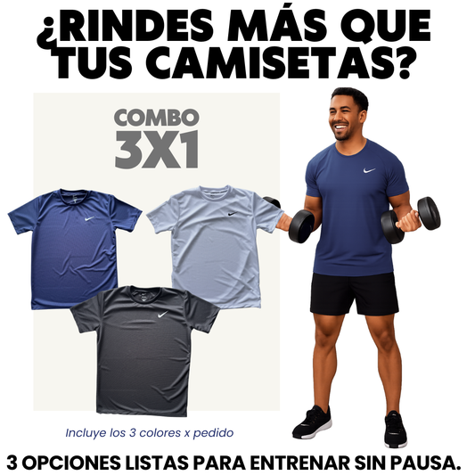 Combo x3 Camisetas Deportivas