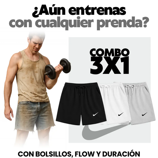 Combo x3 Shorts Deportivos nuevos colores