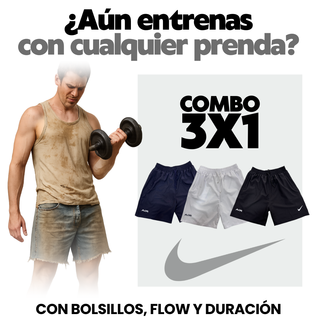 Combo x3 Shorts Deportivos